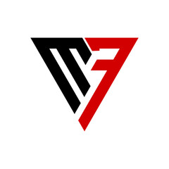 Vector modern and memorable initial letter mf or fm monogram logo, Initial Based Alphabet Icon Logo - obrazy, fototapety, plakaty