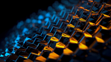 Obraz premium Abstract digital glowing of futuristic background.