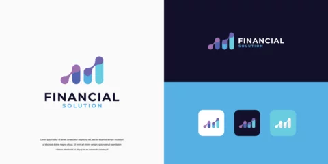 Foto op Plexiglas simple logo vector, financial growth logo © sn_std