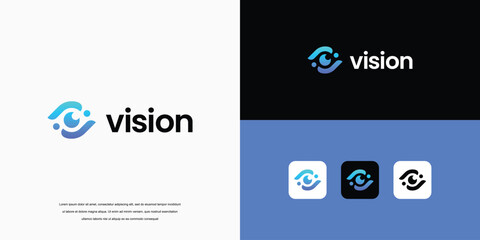 eye tech logo security, logo vector