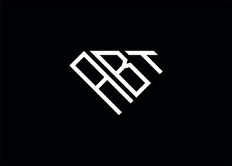 Modern letter A B T diamond shape logo And initial monogram A B T letter logo vector template