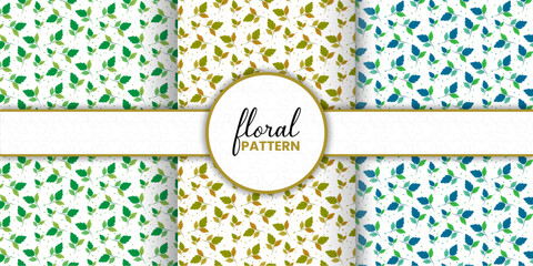 Free vector floral seamless pattern,
Floral pattern design template, Set of floral design elements. Seamless patterns, seamless borders, 