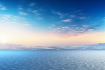 Fototapeta premium Sea calm surface against the blue sky