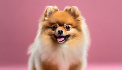 Fototapeta na wymiar Cute pomeranian dog, cartoon puppy