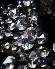 diamonds on black background