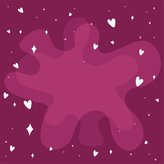 Colored background with heart shapes Vector