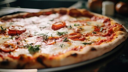 Perfectly Baked Neapolitan Pizza with Bubbling Crust