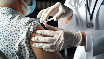 A person getting vaccinated - obrazy, fototapety, plakaty
