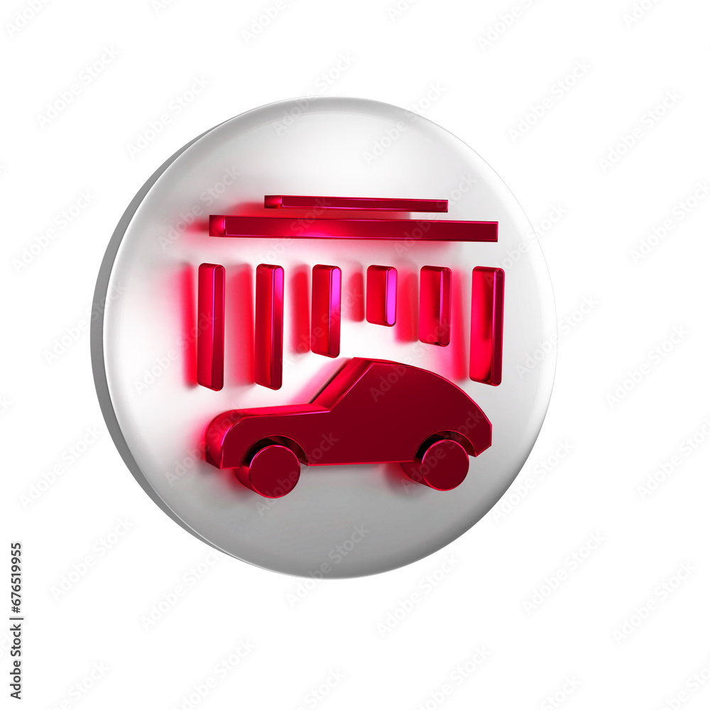 Canvas Prints red car wash icon isolated on transparent background. carwash service and water cloud icon. silver c