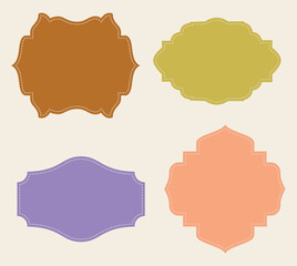 Vintage labels and tag frames set.