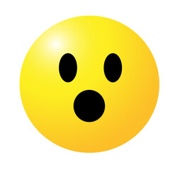 Vector illustration of a 3D emoticon with a happy expression	