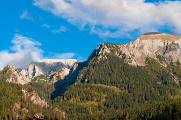 View of Berchtesgaden National Park, Berchtesgaden Alps, Berchtesgadener Land, Bavaria, Germany, Europe