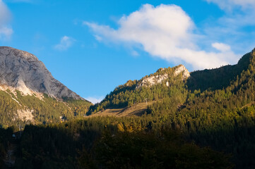 View of Berchtesgaden National Park, Berchtesgaden Alps, Berchtesgadener Land, Bavaria, Germany, Europe