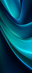 the wallpaper colorful waves covering the background, in the style of dark sky-blue and dark aquamarine, fluid formation, polished surfaces background created with Generative Ai