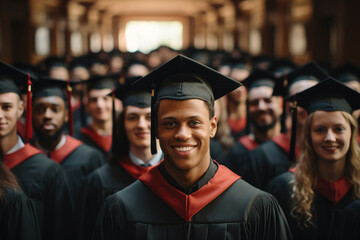 Fototapeta premium college graduates students celebrate graduation ai generative