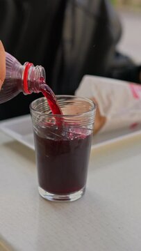 Turnip Juice Pour Into Glass