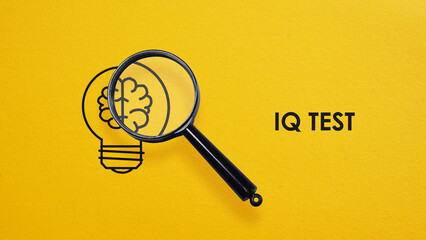 IQ test or intelligence Quotient.IQ test for employees - obrazy, fototapety, plakaty