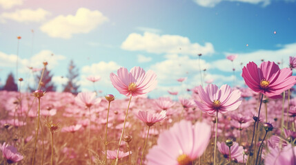 Fototapeta na wymiar pink flowers in the spring