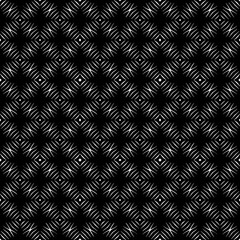 Black and white seamless abstract pattern. Background and backdrop. Grayscale ornamental design. Mosaic ornaments. Vector graphic illustration. EPS10.