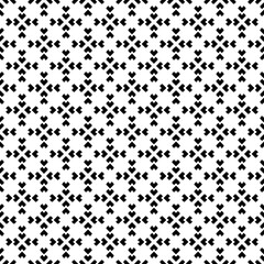 Black and white seamless abstract pattern. Background and backdrop. Grayscale ornamental design. Mosaic ornaments. Vector graphic illustration. EPS10.