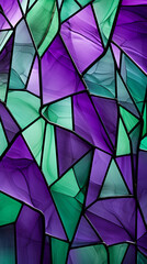 Lavender and Forest Green, Abstract pattern of glass crack created with Generative Ai