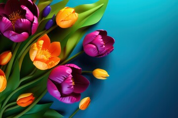 Obraz na płótnie Canvas spring floral background with copy space