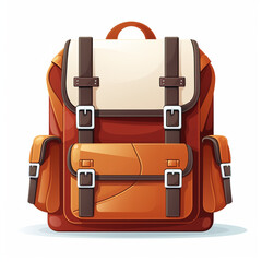 Flat icon of a backpack isoled on a white background