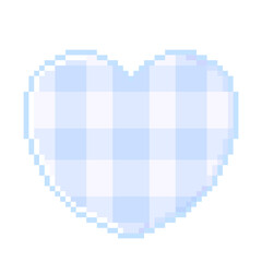Fototapeta premium ピクセルアートなギンガムチェックハート★PNG