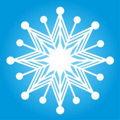 Christmas snowflake illustration 