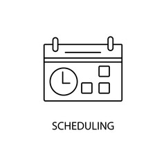 Event Schedule concept line icon. Simple element illustration. Event Schedule concept outline symbol design.