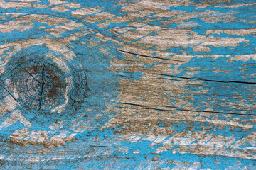 Rustic Wooden Texture with Blue Paint