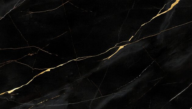 Textured of the black marble background. Gold and white patterned natural of dark gray marble texture.