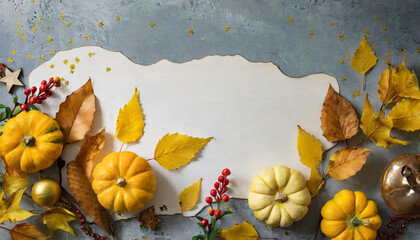 holiday background with yellow leaves
