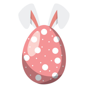 Isolated colored realistic easter egg icon Vector