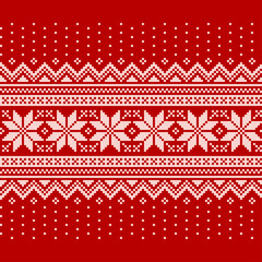 Retro christmas geometric seamless pattern vector image