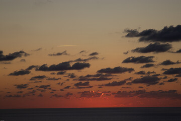 sunset over the sea