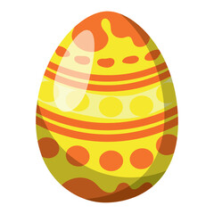 Isolated colored realistic easter egg icon Vector