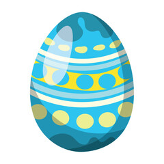 Isolated colored realistic easter egg icon Vector