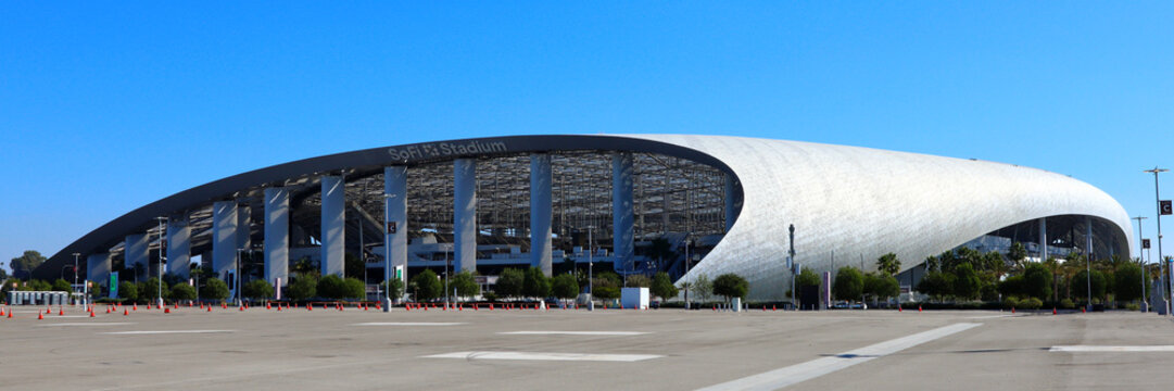Inglewood (Los Angeles), California &ndash; November 6, 2023: SoFi Stadium, Sports and Entertainment indoor stadium located at 1001 Stadium Dr, Inglewood
