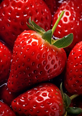 wallpaper strawberry close up shot created with Generative Ai