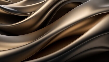 Abstract 3d render, gold background design, wavy surface. 3D Illustration texture