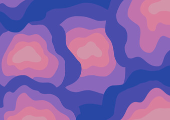 illustration of wavy circles of different colors