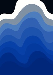 illustration of wave stripes of different colors