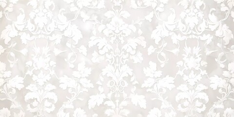 Old distressed white wallpapers with beautiful vintage patterns. - obrazy, fototapety, plakaty