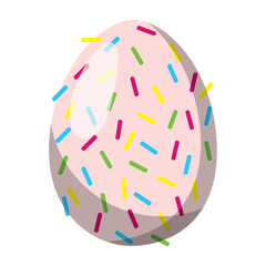 Isolated colored realistic easter egg icon Vector