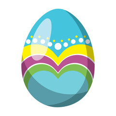 Isolated colored realistic easter egg icon Vector