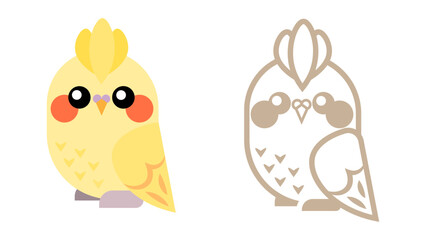 Sweet bird vector, logo, illustration