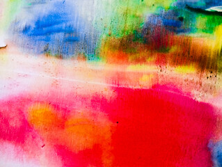 Abstract colorful grunge background. Watercolor stains on white paper.. Colorful paint grunge texture with cope space.