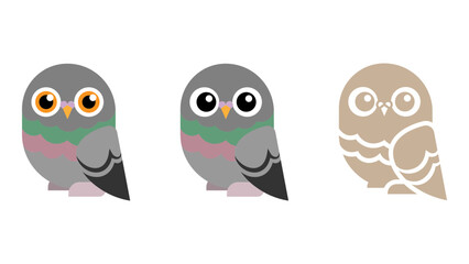 Naklejka premium Dove, bird, parrot (vector, logo, illustration)