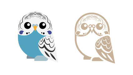 Ara parrot, bird, vector logo, illustration